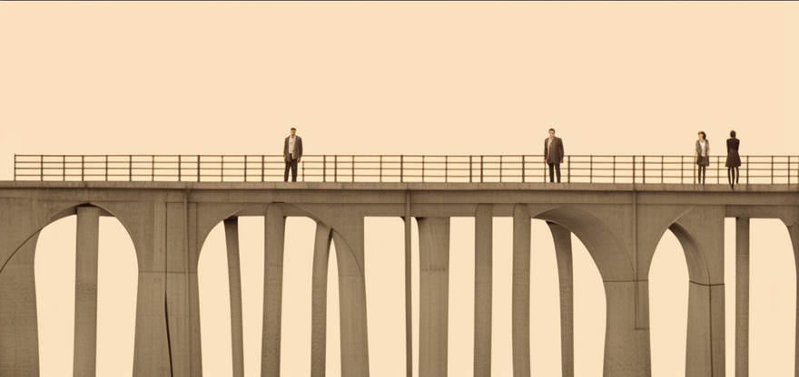 lonely-people-standing-on-top-of-a-bridge-694945963